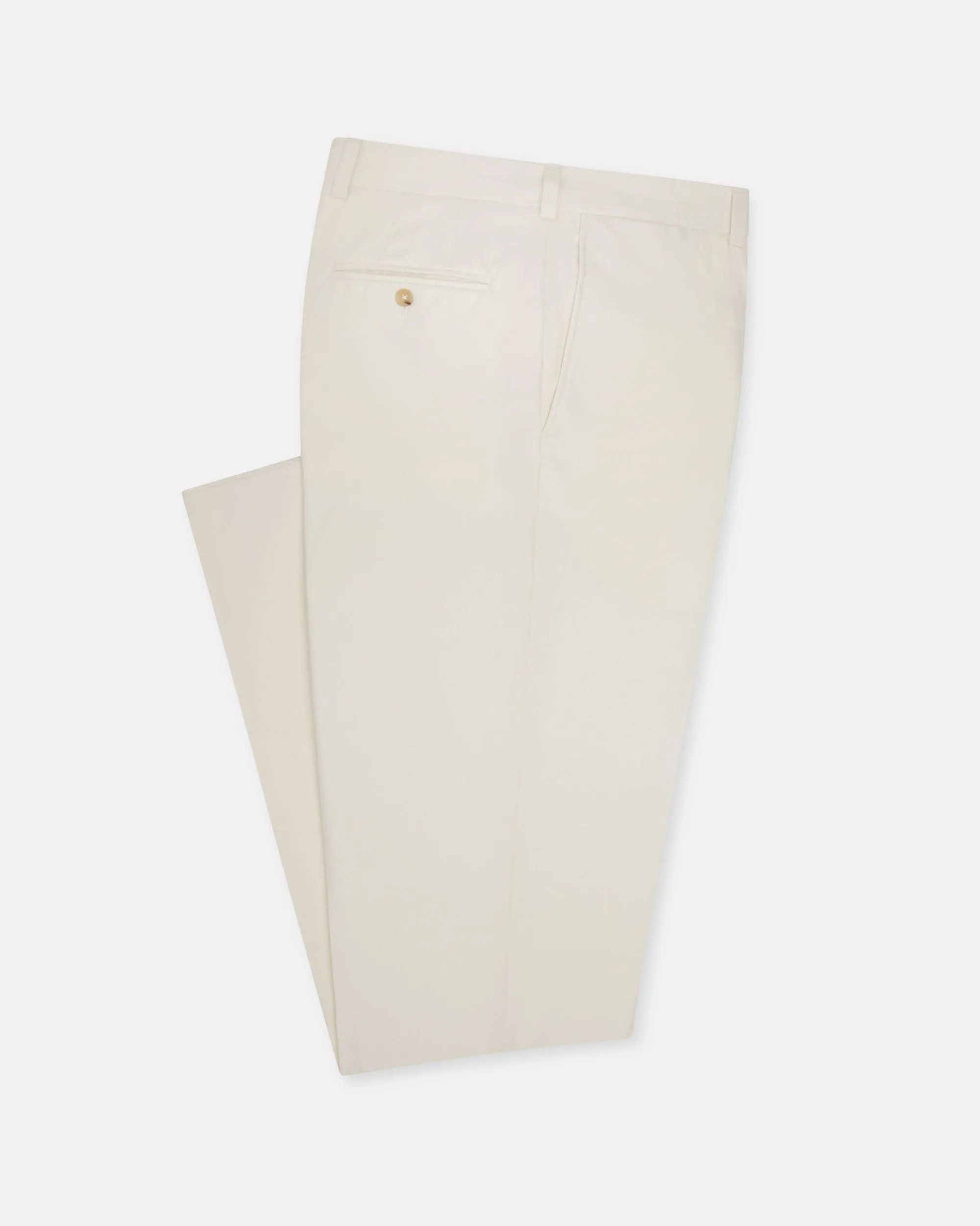 Made-in-Canada White Wool Flannel Trouser sold by J. Press