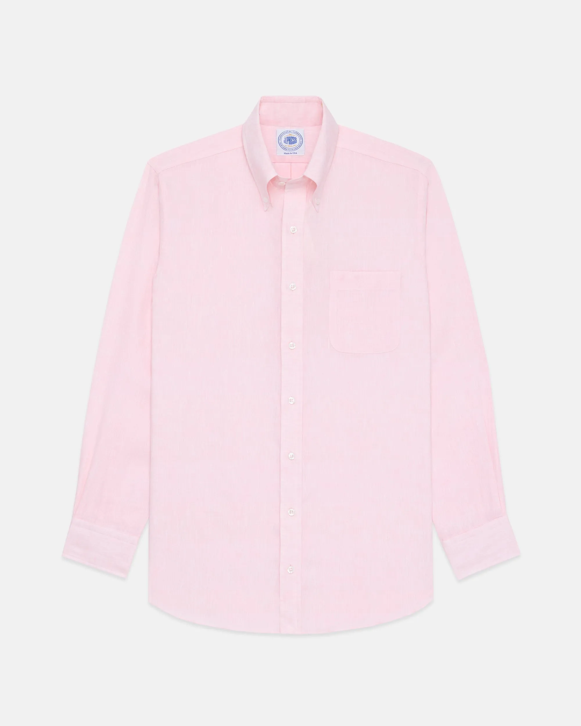 Made-in-USA Thomas Mason Pink Linen Shirt - Classic Fit sold by J. Press product image thumbnail 2