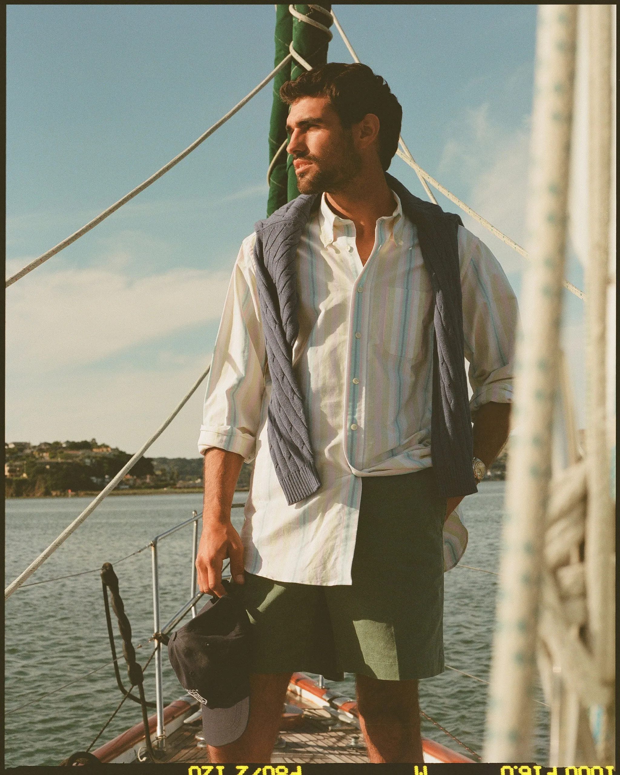 Made-in-USA Awning Stripe Oxford Cloth Sport Shirt - Classic Fit sold by J. Press product image thumbnail 4