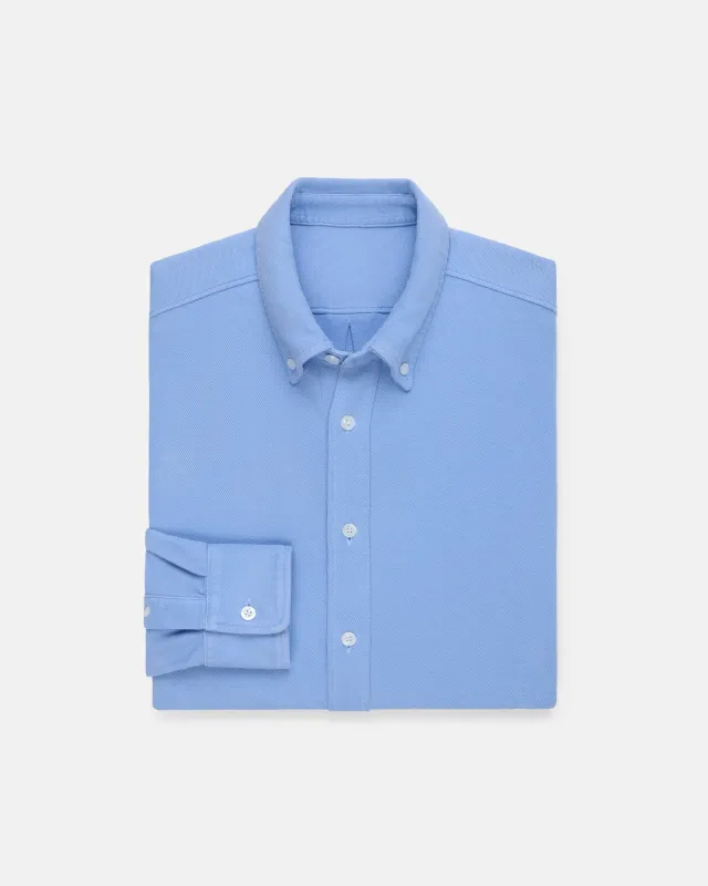 Blue Pique Button Down Shirt made by J. Press