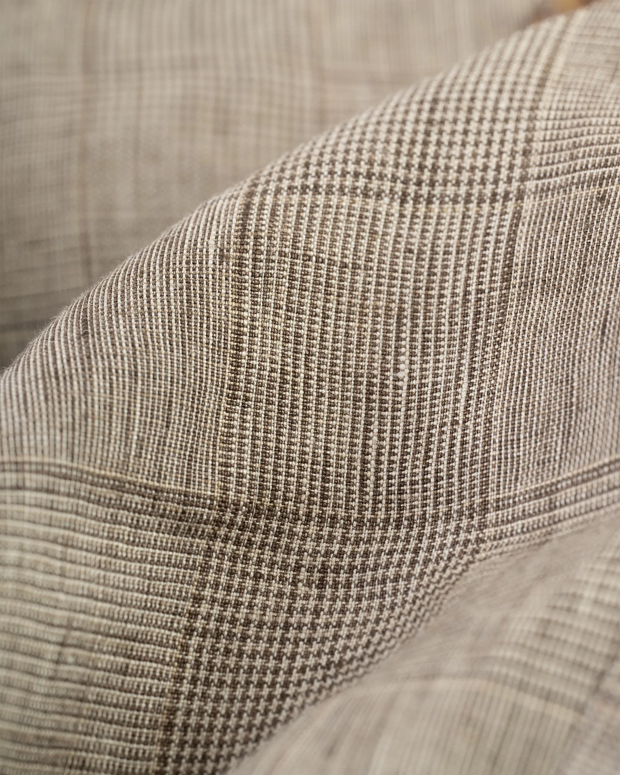 Made-in-USA Tan Prince of Wales Linen Trouser sold by J. Press product image thumbnail 4
