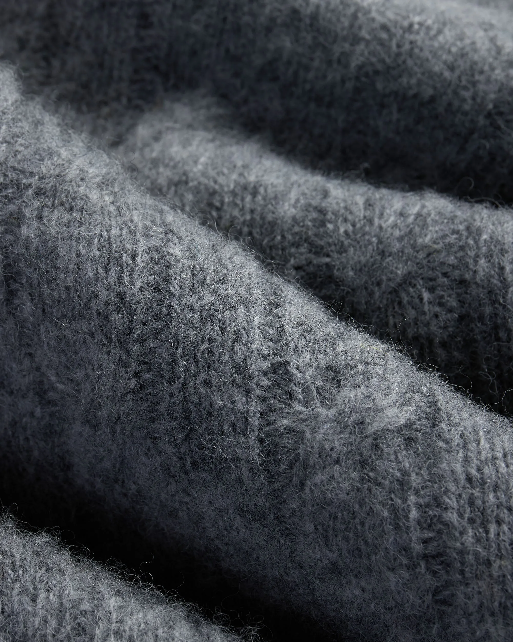 Made-in-Scotland Mid Grey Shaggy Dog Cable Knit Sweater - Classic Fit sold by J. Press product image thumbnail 3