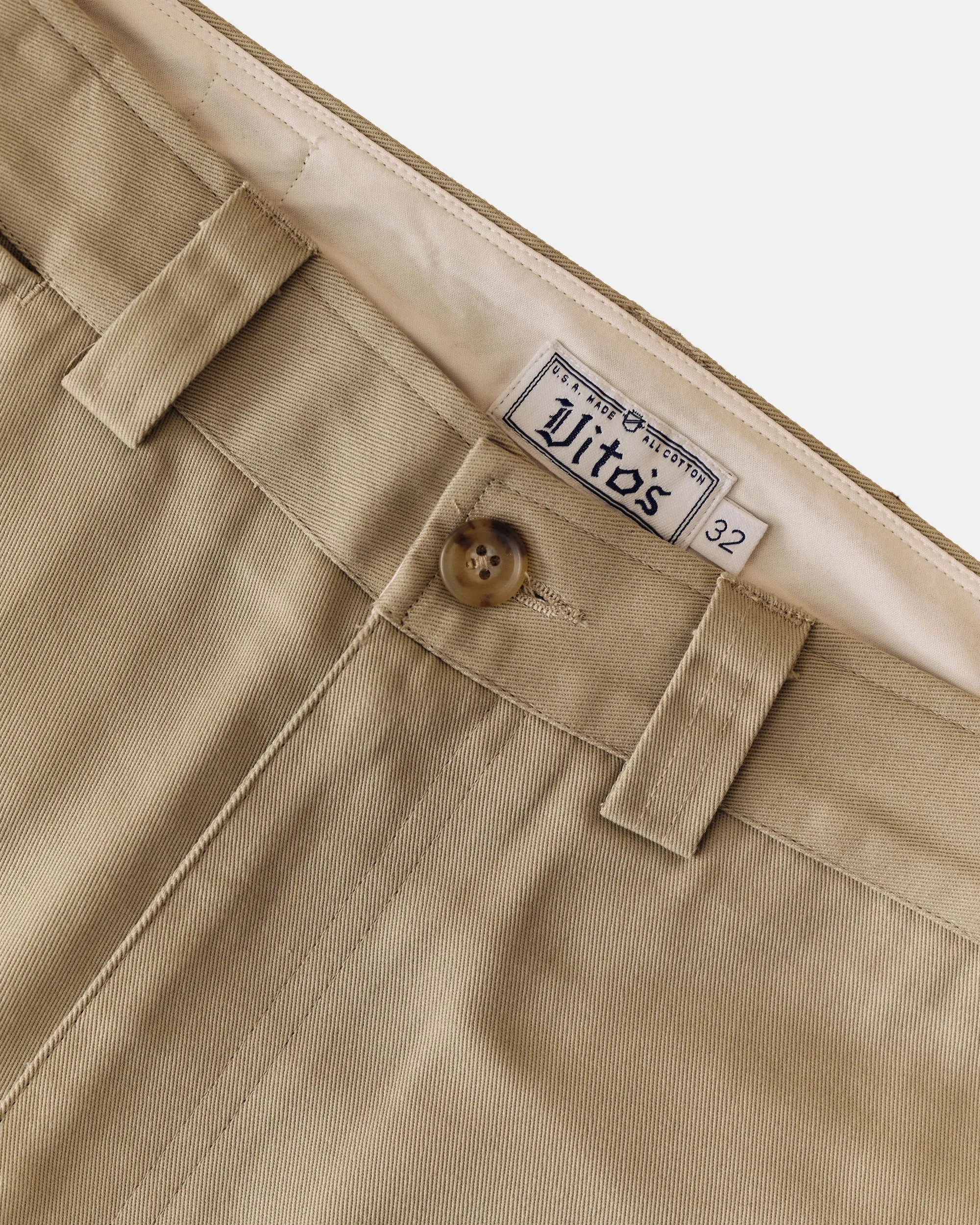 Vito's Khaki High n' Wide Pant sold by J. Press product image thumbnail 3