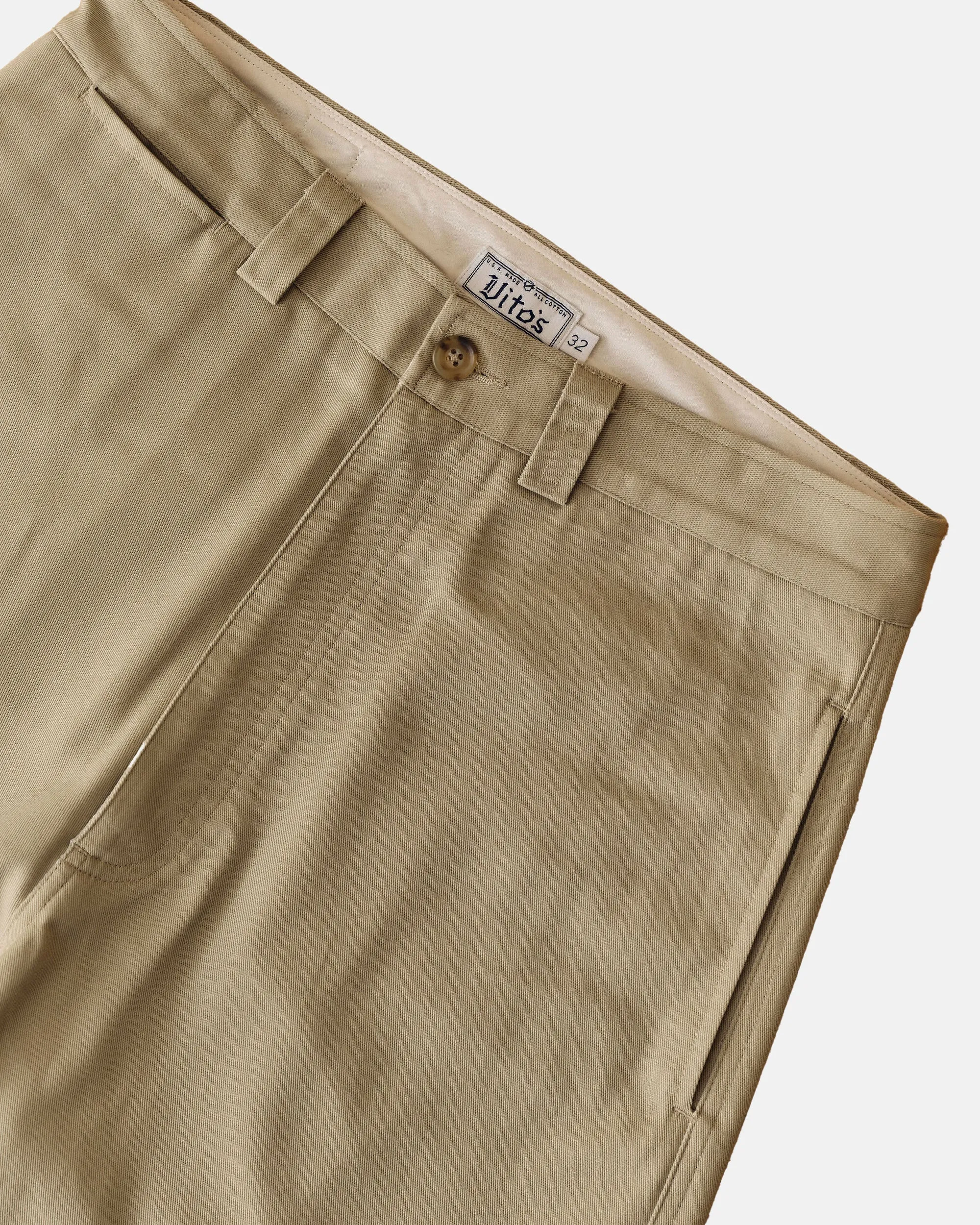 Vito's Khaki High n' Wide Pant sold by J. Press product image thumbnail 2