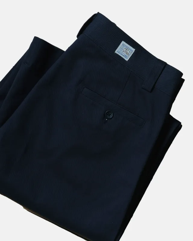 Vito's Navy High n' Wide Pant made by J. Press