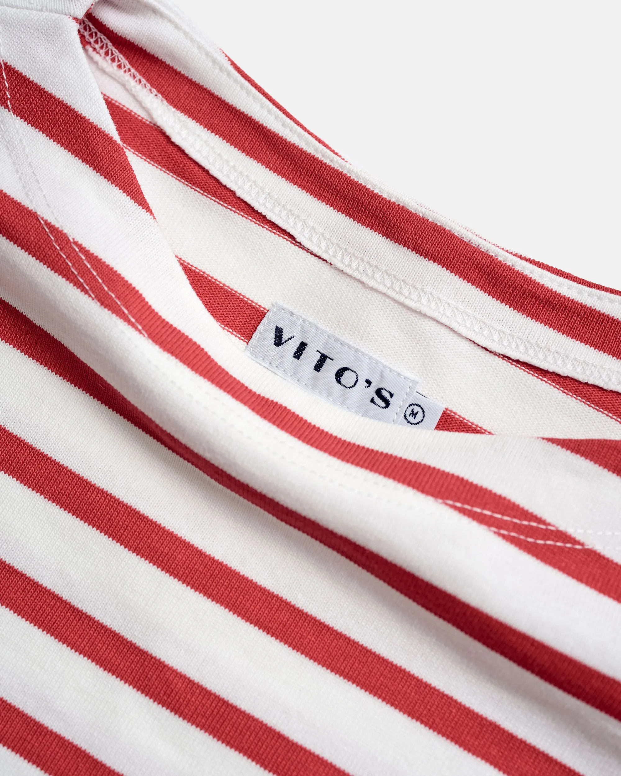 Vito's Red & White Striped Boatneck Sweatshirt sold by J. Press product image thumbnail 4