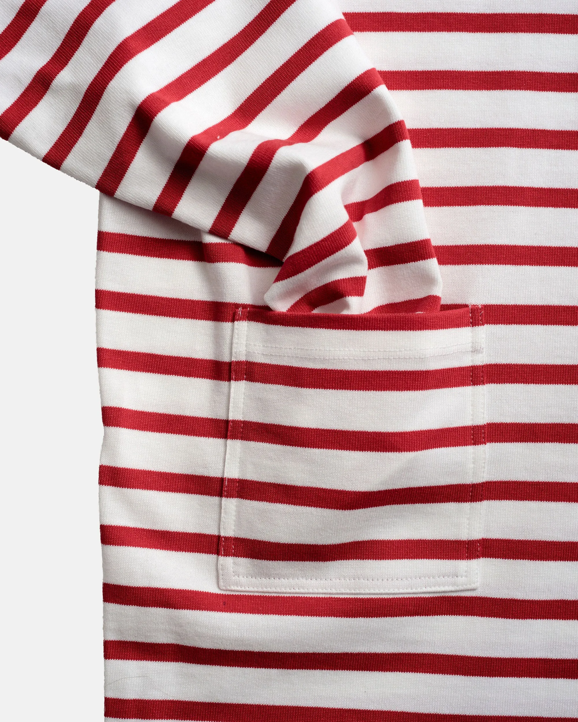 Vito's Red & White Striped Boatneck Sweatshirt sold by J. Press product image thumbnail 5