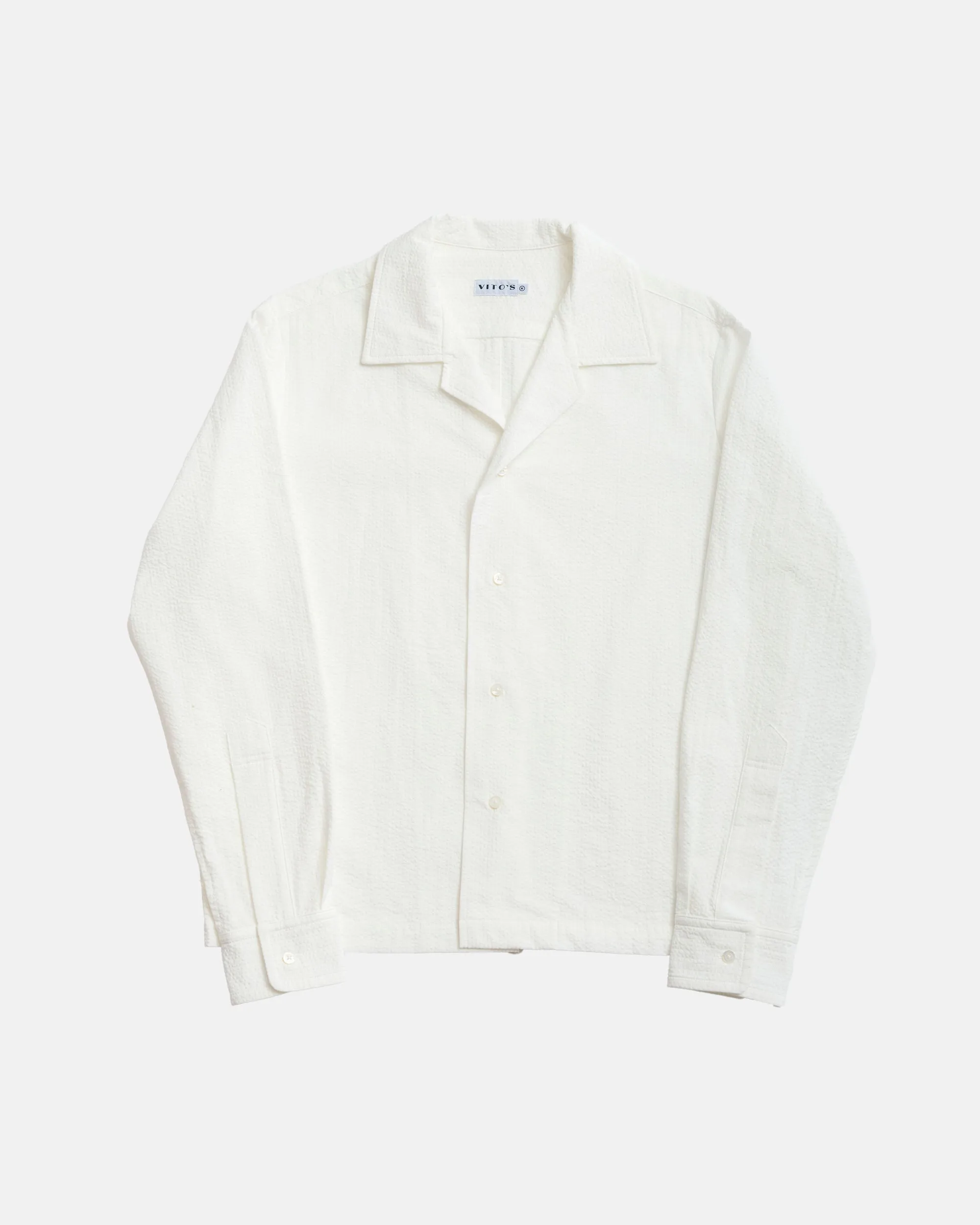 Vito's White Seersucker Sport Shirt sold by J. Press