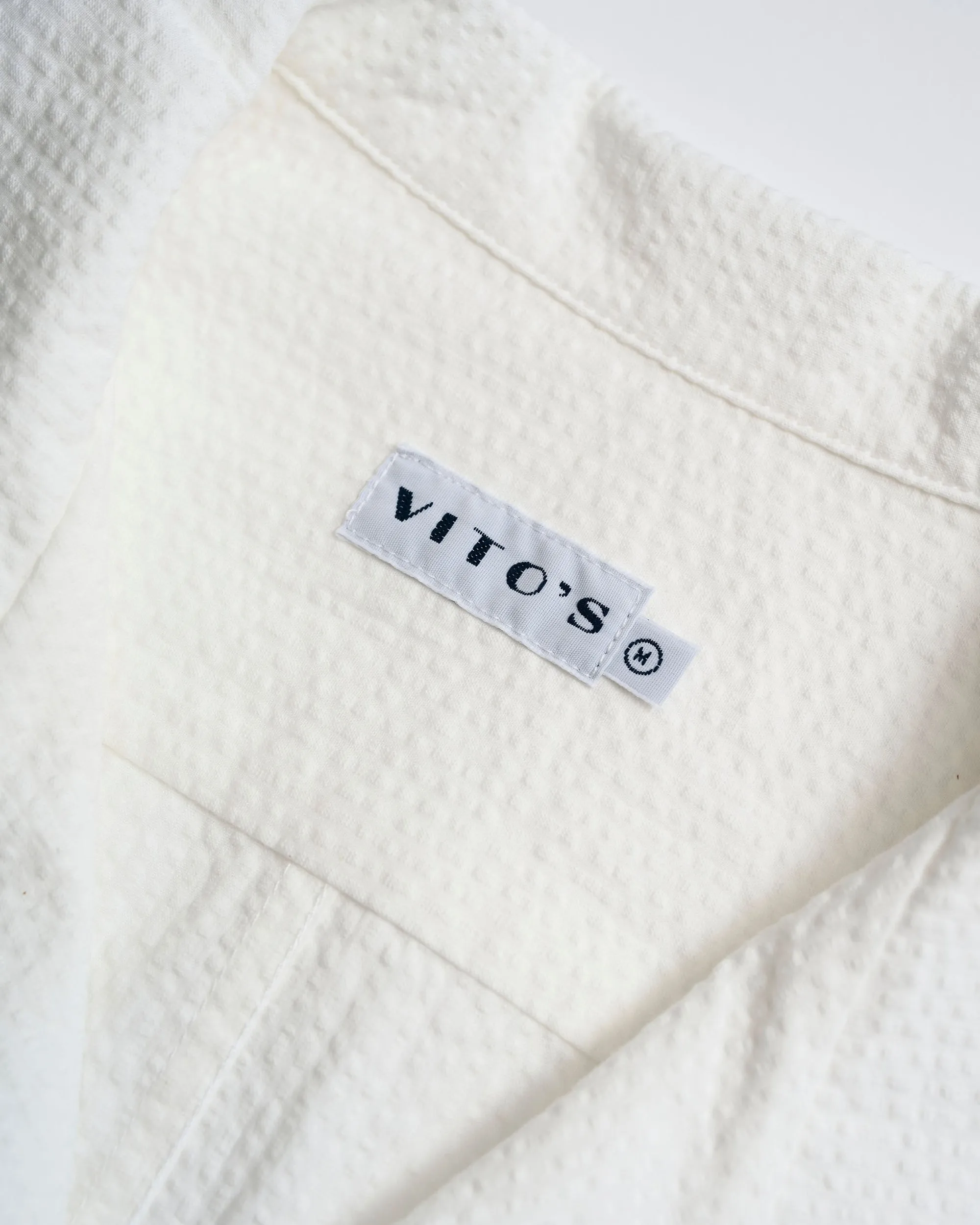 Vito's White Seersucker Sport Shirt sold by J. Press product image thumbnail 3