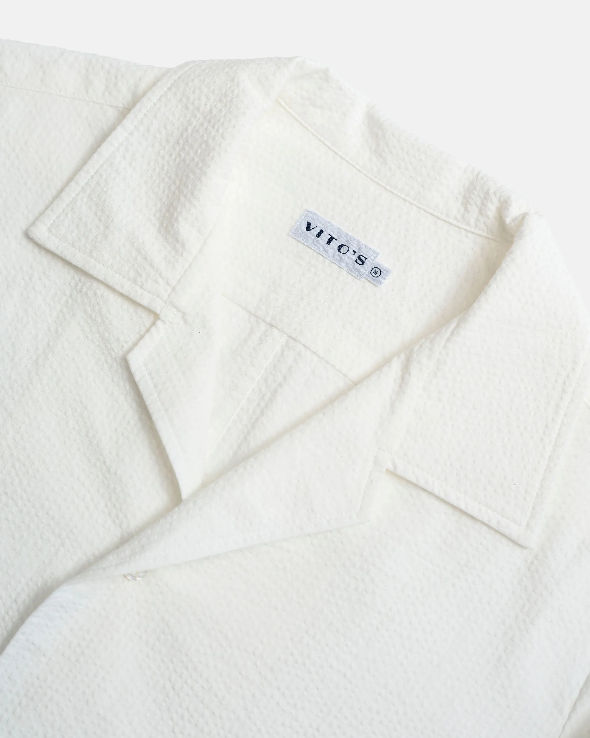 Vito's White Seersucker Sport Shirt sold by J. Press product image thumbnail 2
