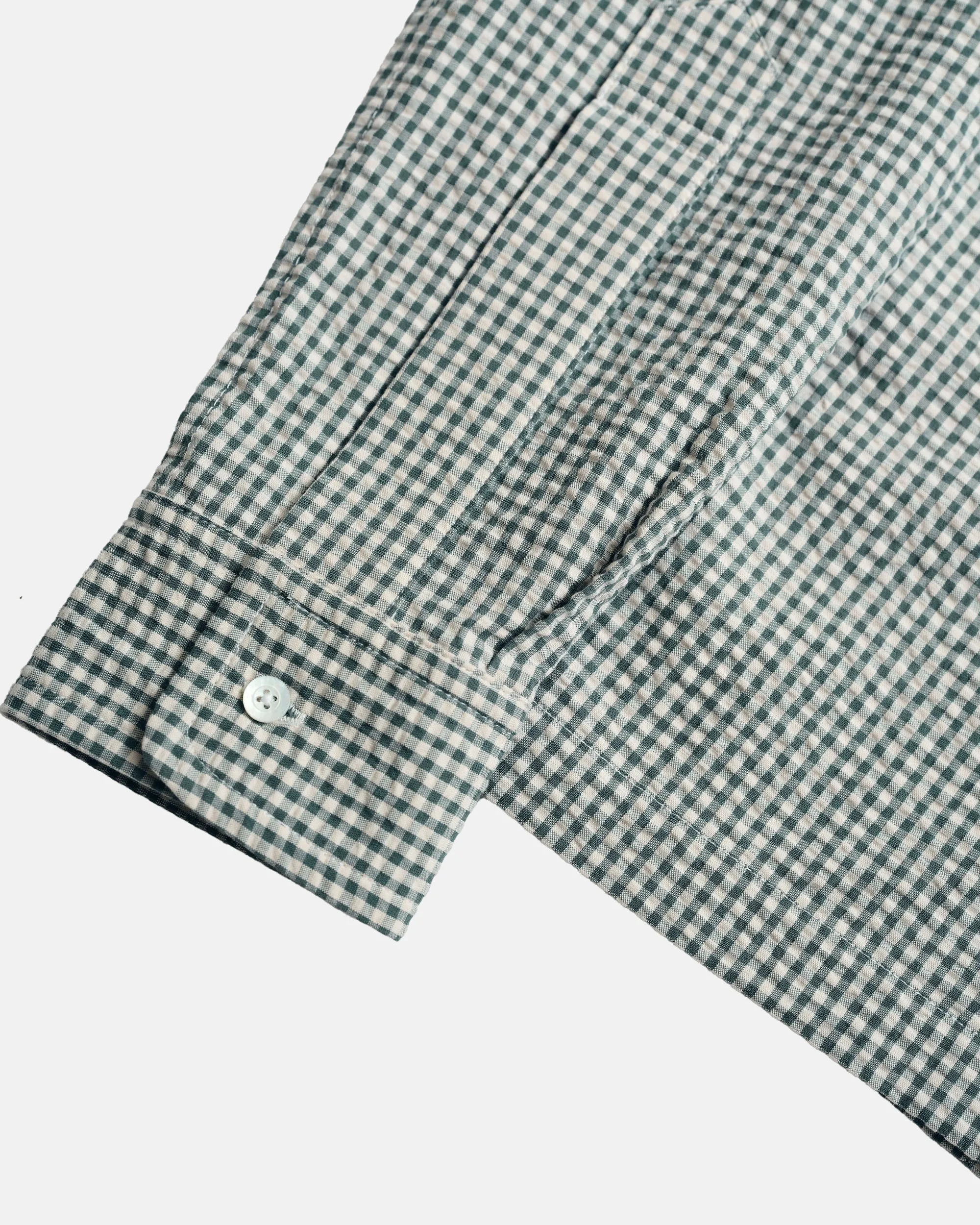 Vito's Seafoam Green & White Gingham Seersucker Sport Shirt sold by J. Press product image thumbnail 4