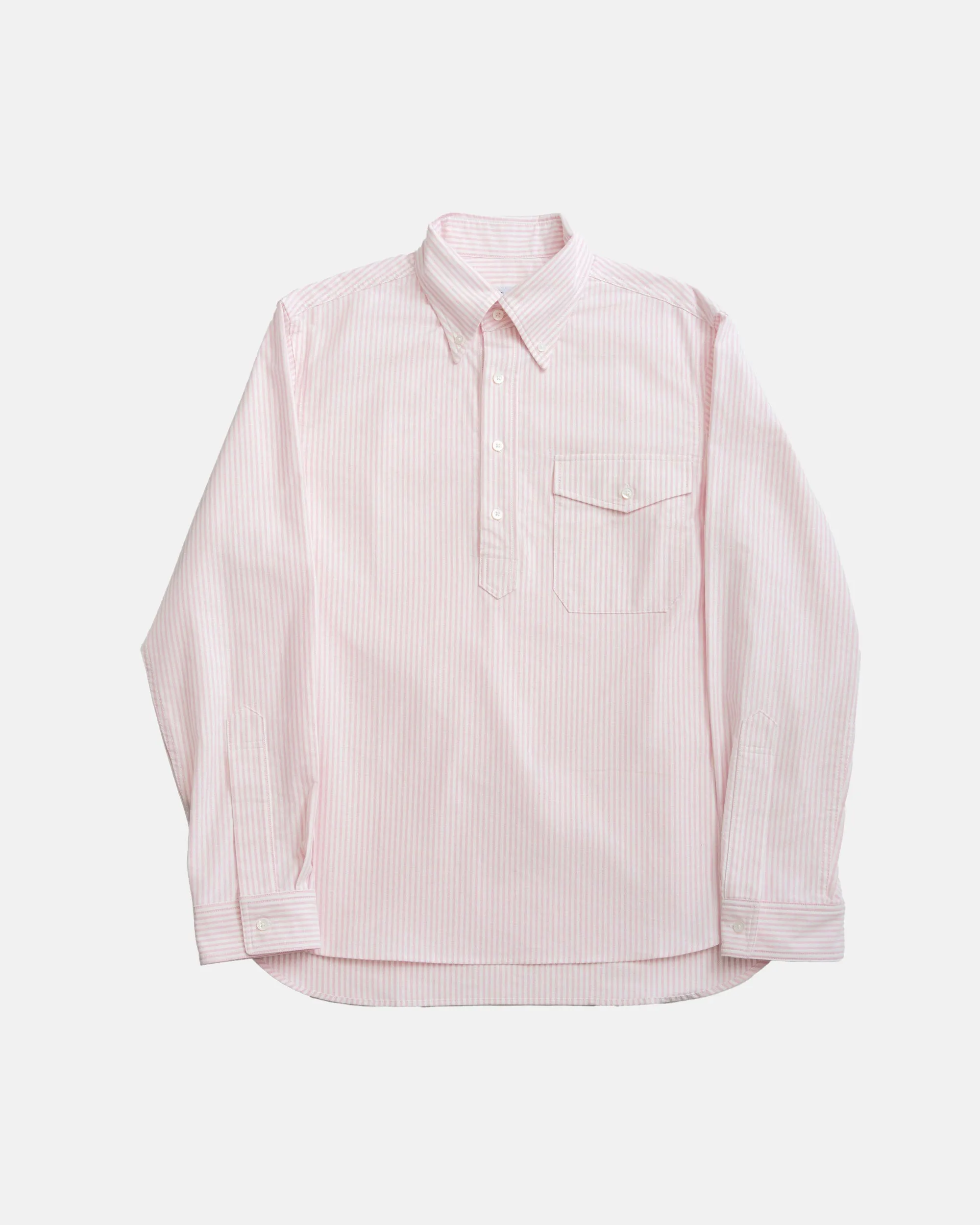 Vito's Pink & White Stripe Popover Oxford Shirt sold by J. Press