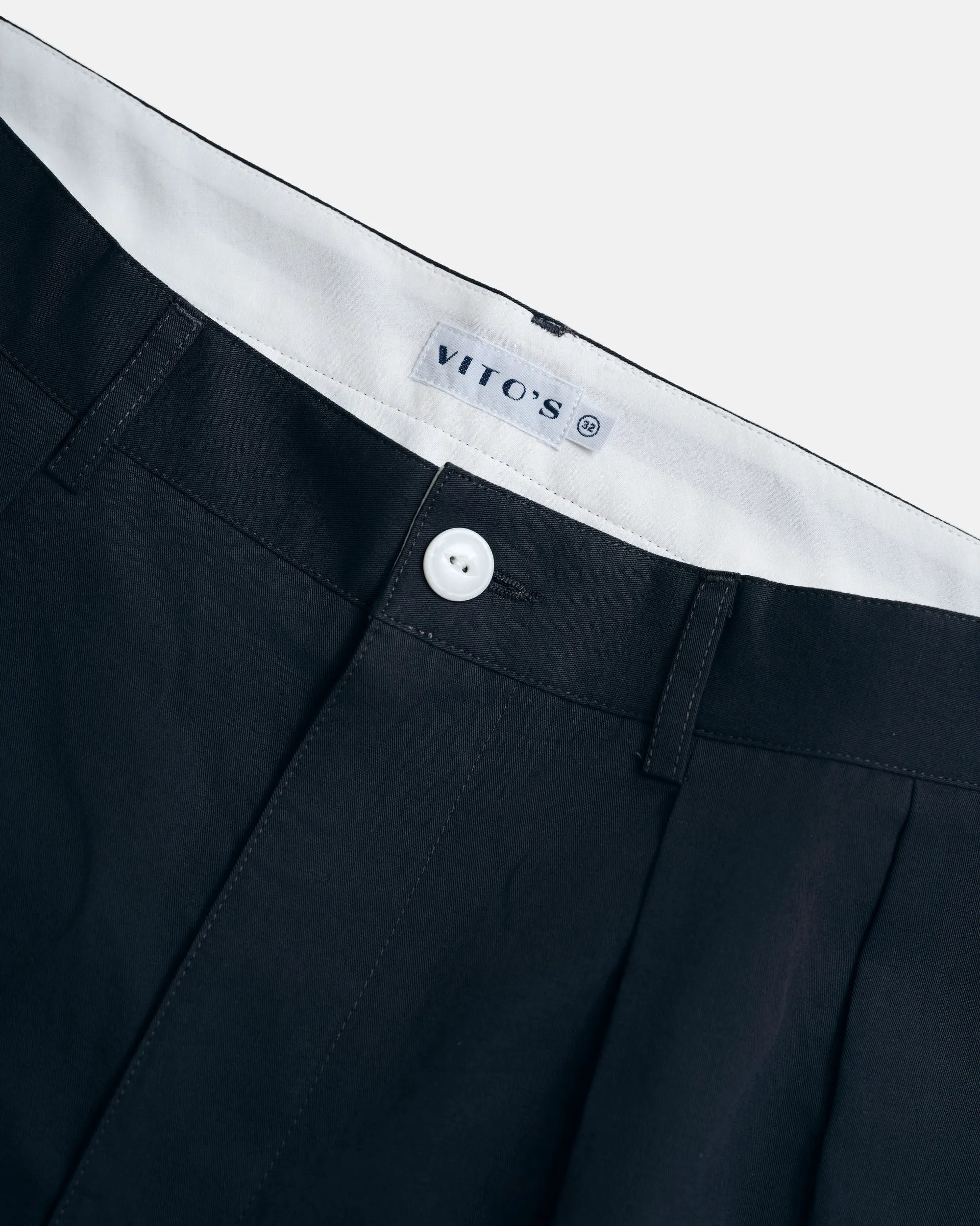 Vito's Charcoal Navy Cotton/Linen Pleated Short sold by J. Press product image thumbnail 3