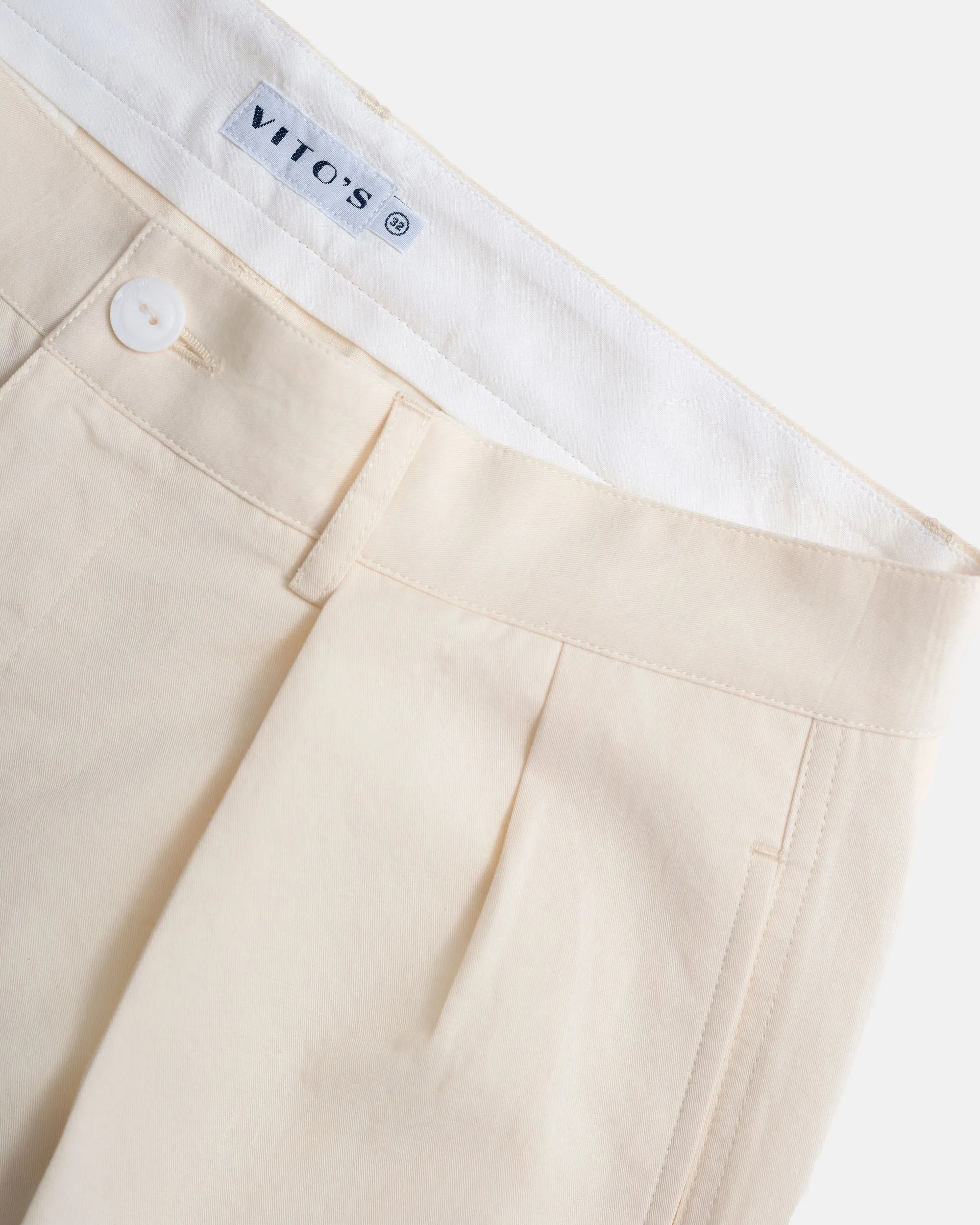 Vito's Stone Cotton/Linen Pleated Short sold by J. Press product image thumbnail 2