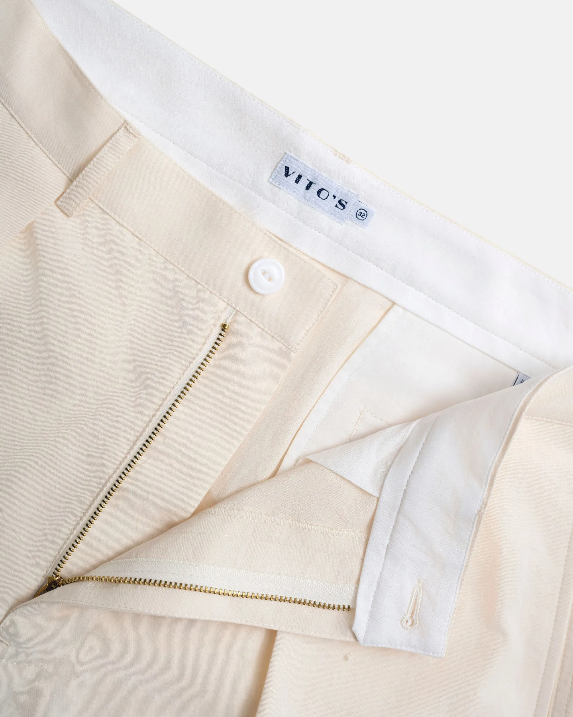 Vito's Stone Cotton/Linen Pleated Short sold by J. Press product image thumbnail 3