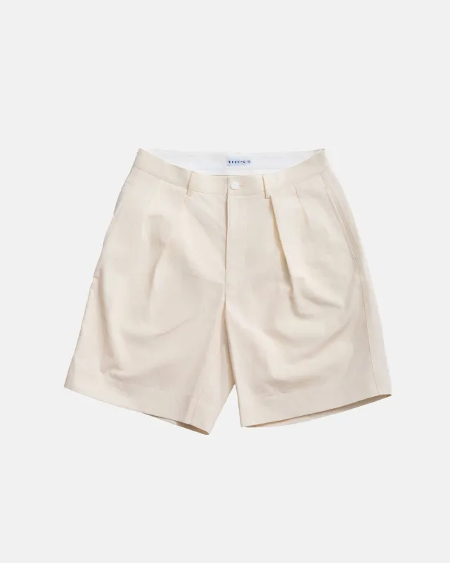 Vito's Stone Cotton/Linen Pleated Short made by J. Press