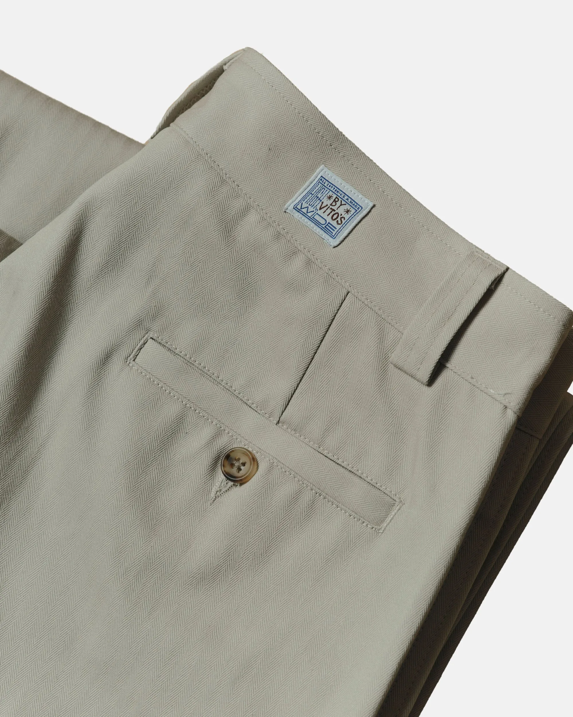 Vito's Stone Herringbone High n' Wide Pant sold by J. Press product image thumbnail 2