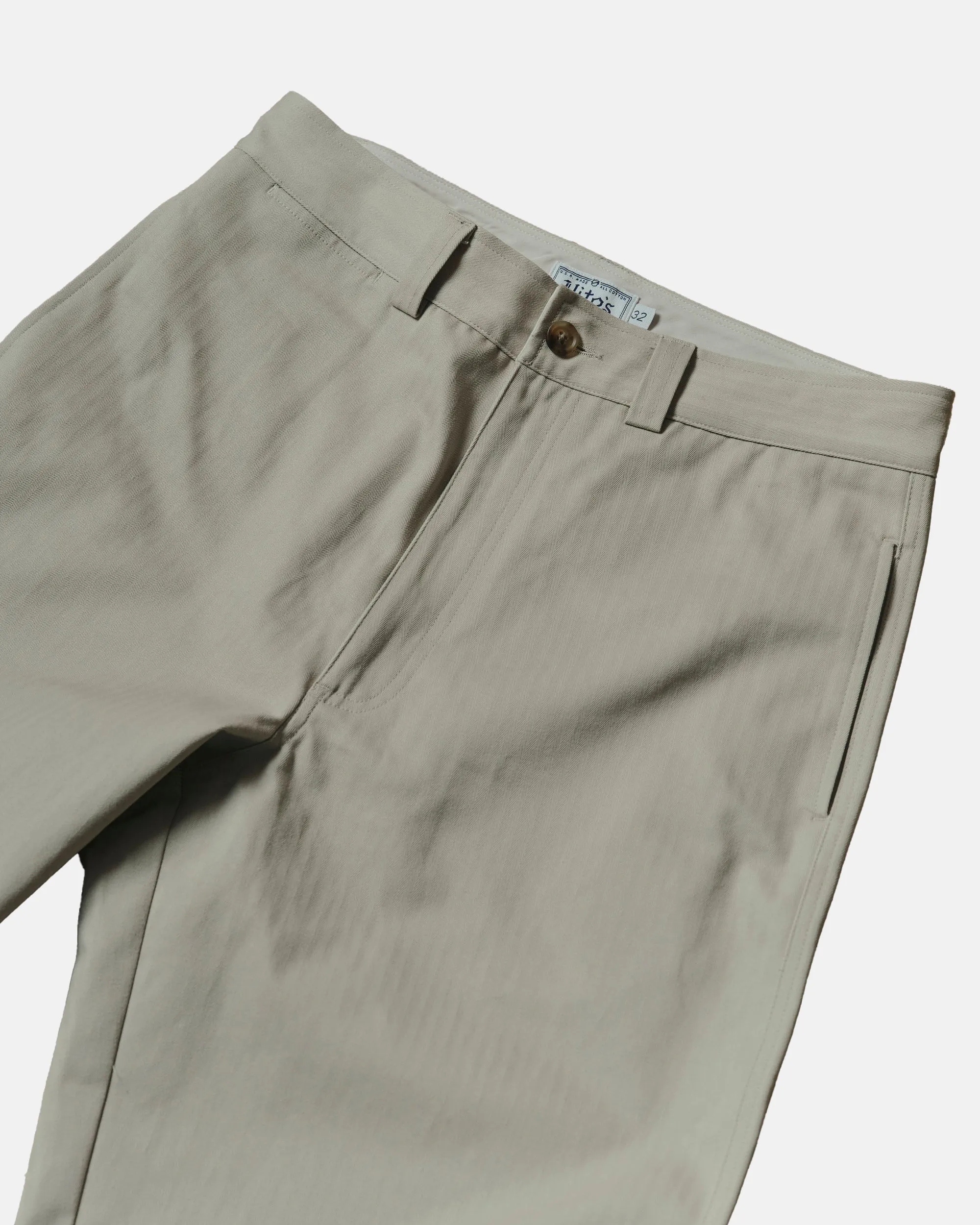 Vito's Stone Herringbone High n' Wide Pant sold by J. Press product image thumbnail 3
