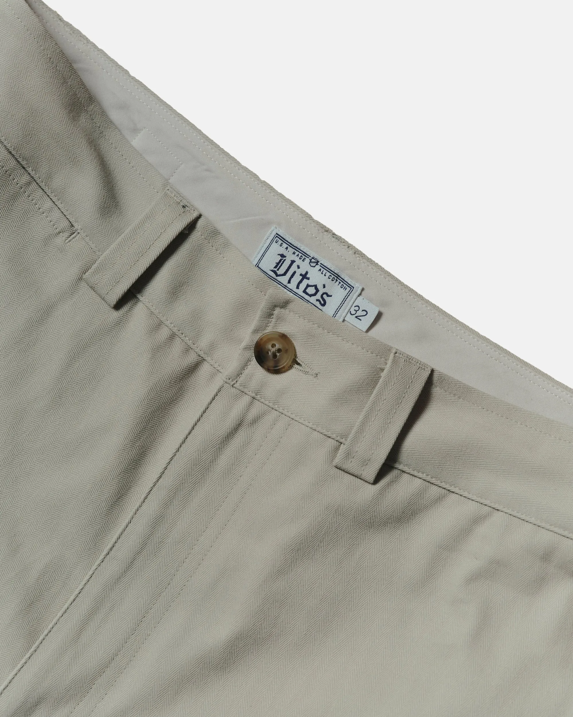 Vito's Stone Herringbone High n' Wide Pant sold by J. Press product image thumbnail 4