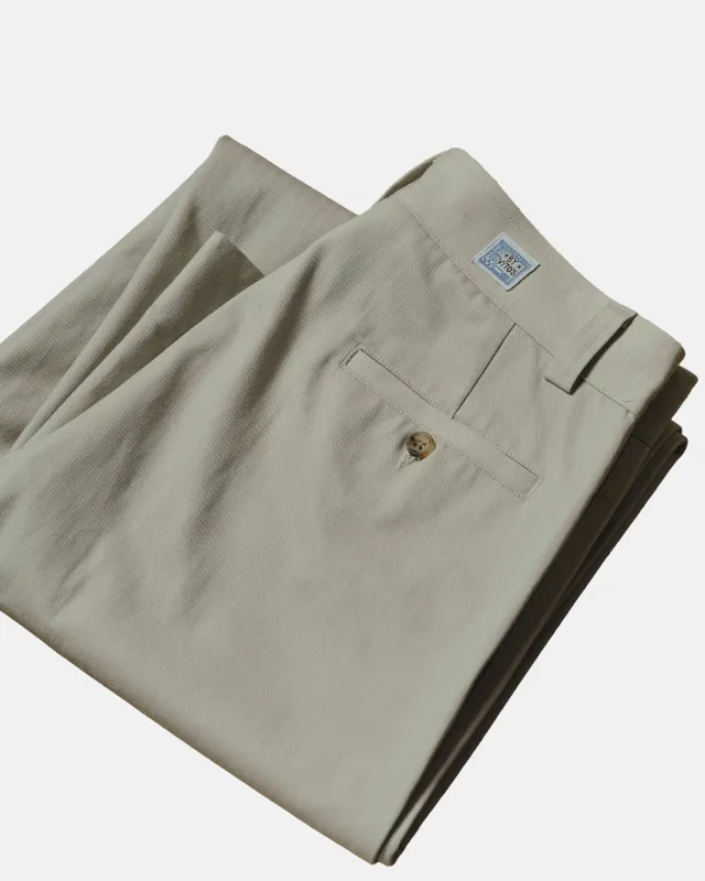 Vito's Stone Herringbone High n' Wide Pant made by J. Press