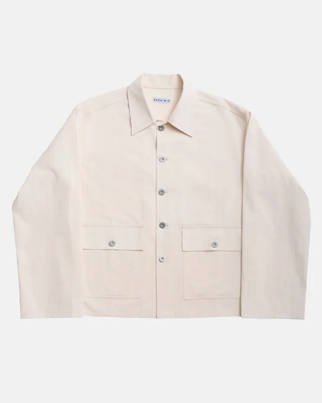 Vito's Stone Cotton/Linen Short Jacket made by J. Press