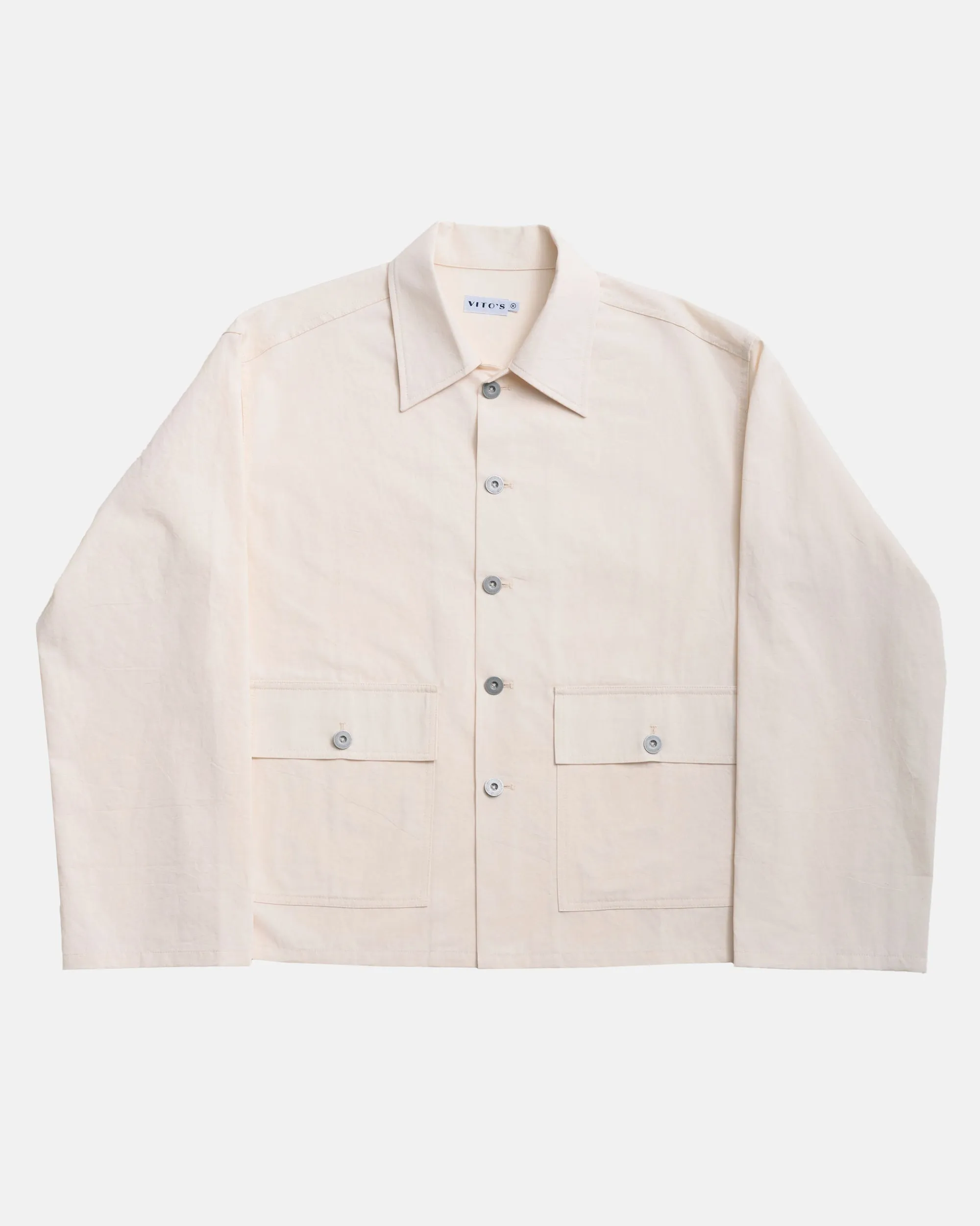 Vito's Stone Cotton/Linen Short Jacket sold by J. Press