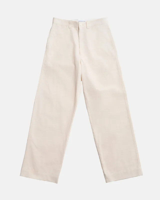 Vito's Stone Cotton/Linen High n' Wide Pant made by J. Press