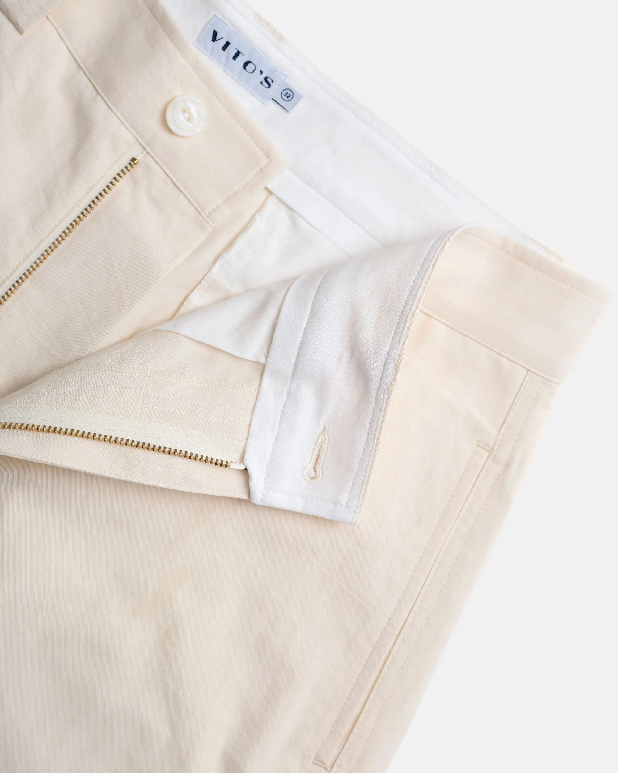 Vito's Stone Cotton/Linen High n' Wide Pant sold by J. Press product image thumbnail 2