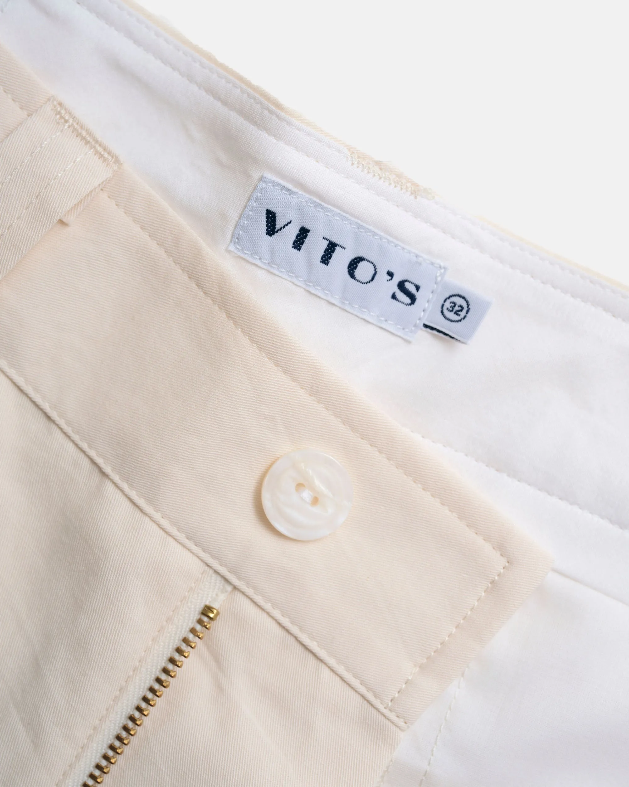 Vito's Stone Cotton/Linen High n' Wide Pant sold by J. Press product image thumbnail 5