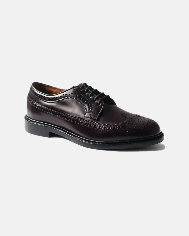 Made-in-USA Burgundy no. 8 Shell Cordovan Longwing Blucher made by Alden