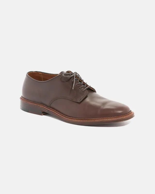Made-in-USA Brown Chromexcel Unlined Plain Toe Blucher made by Alden