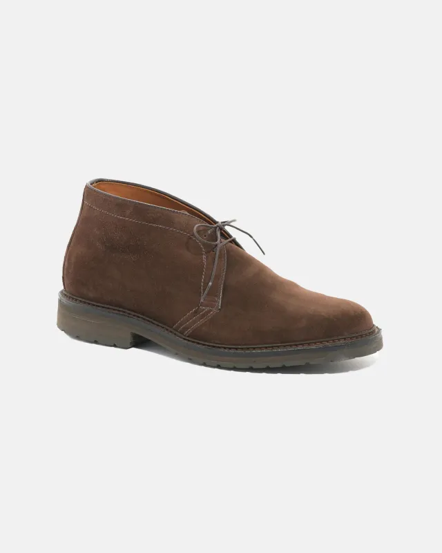 Made-in-USA Mocha Suede Lug Sole Chukka Boot made by Alden