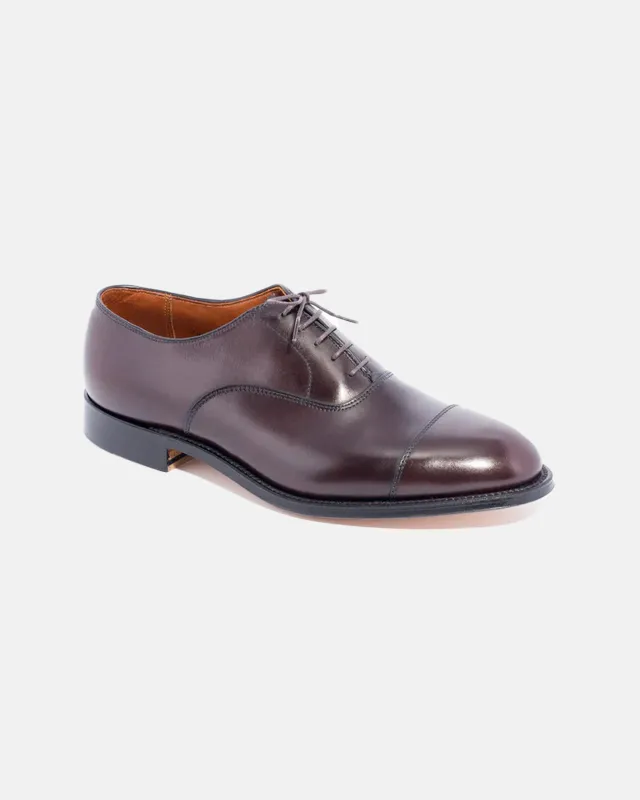 Made-in-USA Brown Calfskin Straight Tip Bal Oxford made by Alden