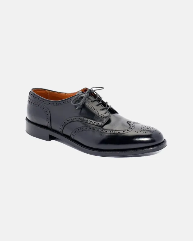 Made-in-USA Black Calfskin Wing Tip Blucher made by Alden