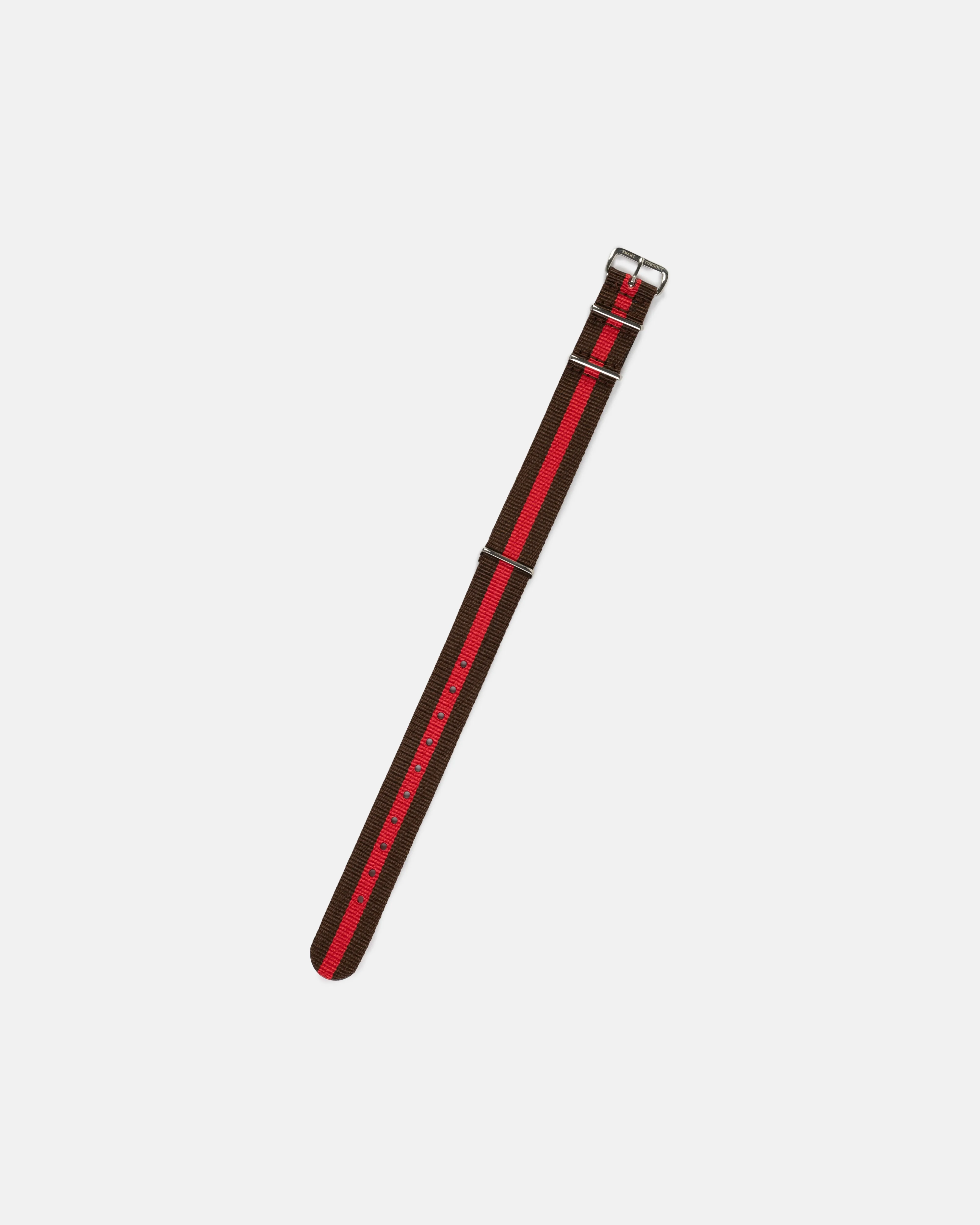 Brown & Red Stripe Nylon Watch Strap sold by J. Press