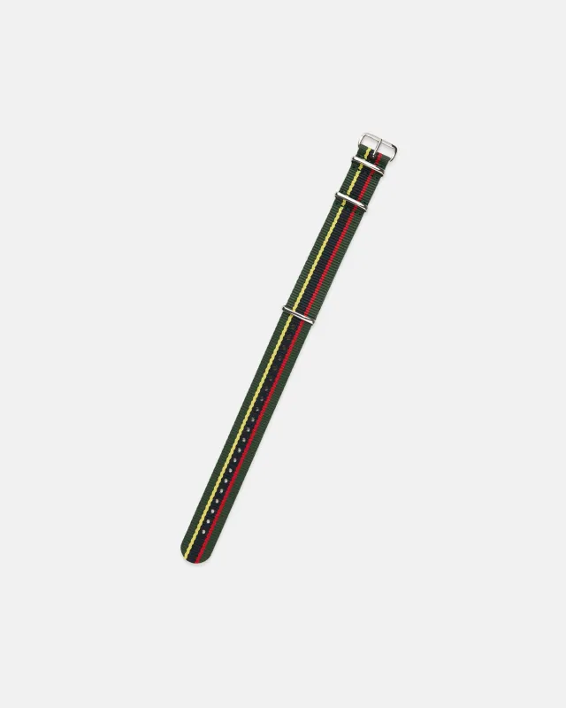 Argyll & Sutherland Stripe Nylon Watch Strap made by J. Press