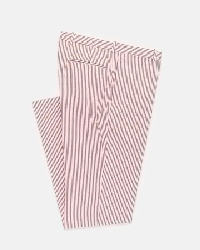 Made-in-Canada Red Stripe Seersucker Trouser made by J. Press