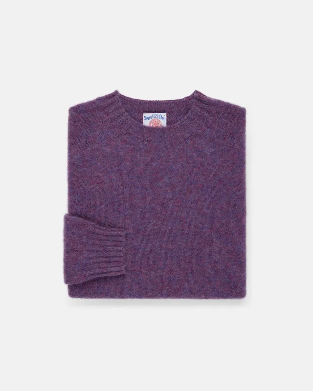 Made-in-Scotland Purple Shaggy Dog Sweater  - Trim Fit made by Harley-Davidson