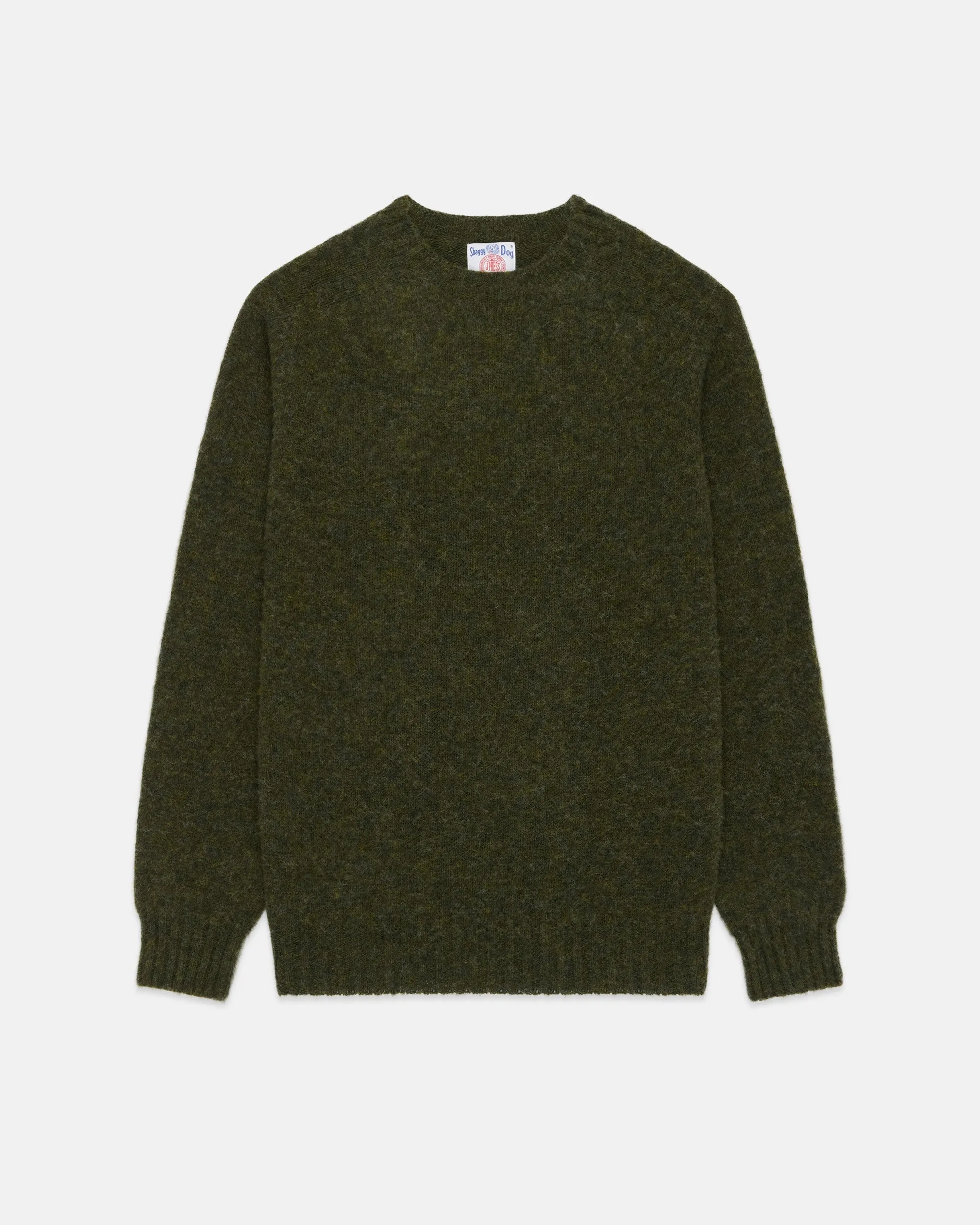 Made-in-Scotland Dark Olive Shaggy Dog Sweater - Trim Fit sold by J. Press product image thumbnail 2