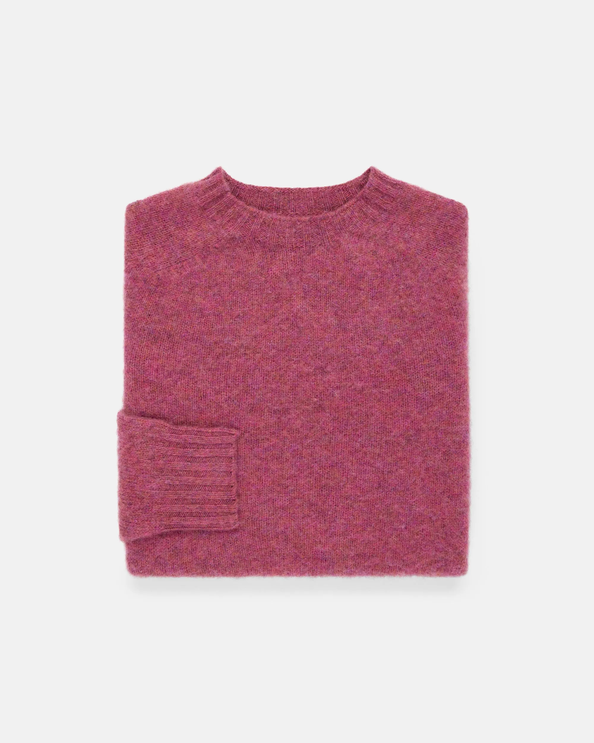 Made-in-Scotland Women's Dark Pink Shaggy Dog Sweater sold by J. Press