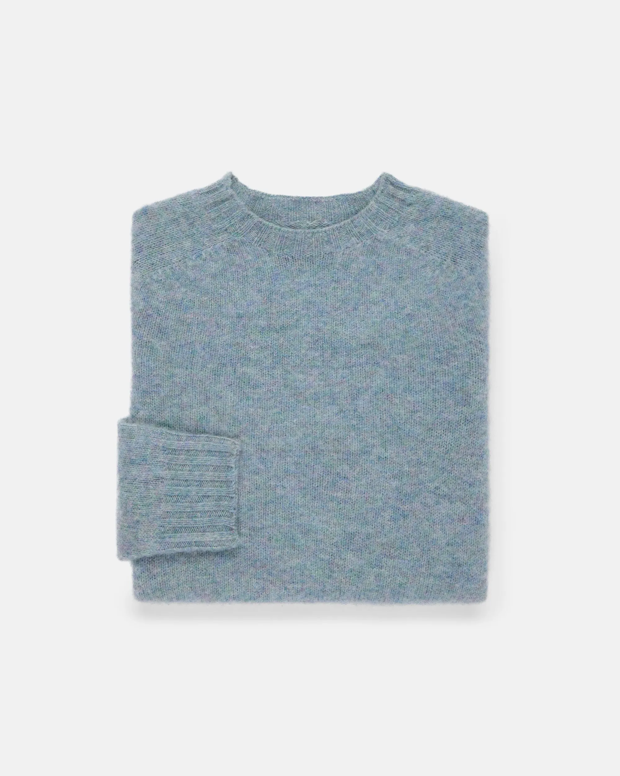 Made-in-Scotland Women's Light Blue Shaggy Dog Sweater sold by J. Press