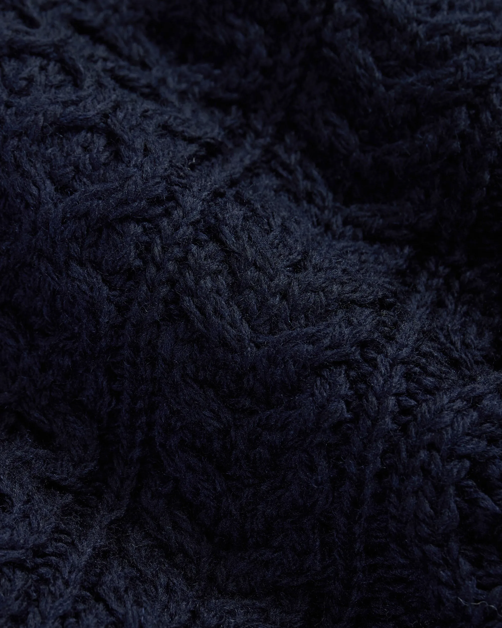 Made-in-Ireland Navy Aran Fisherman’s Turtleneck Sweater sold by J. Press product image thumbnail 3