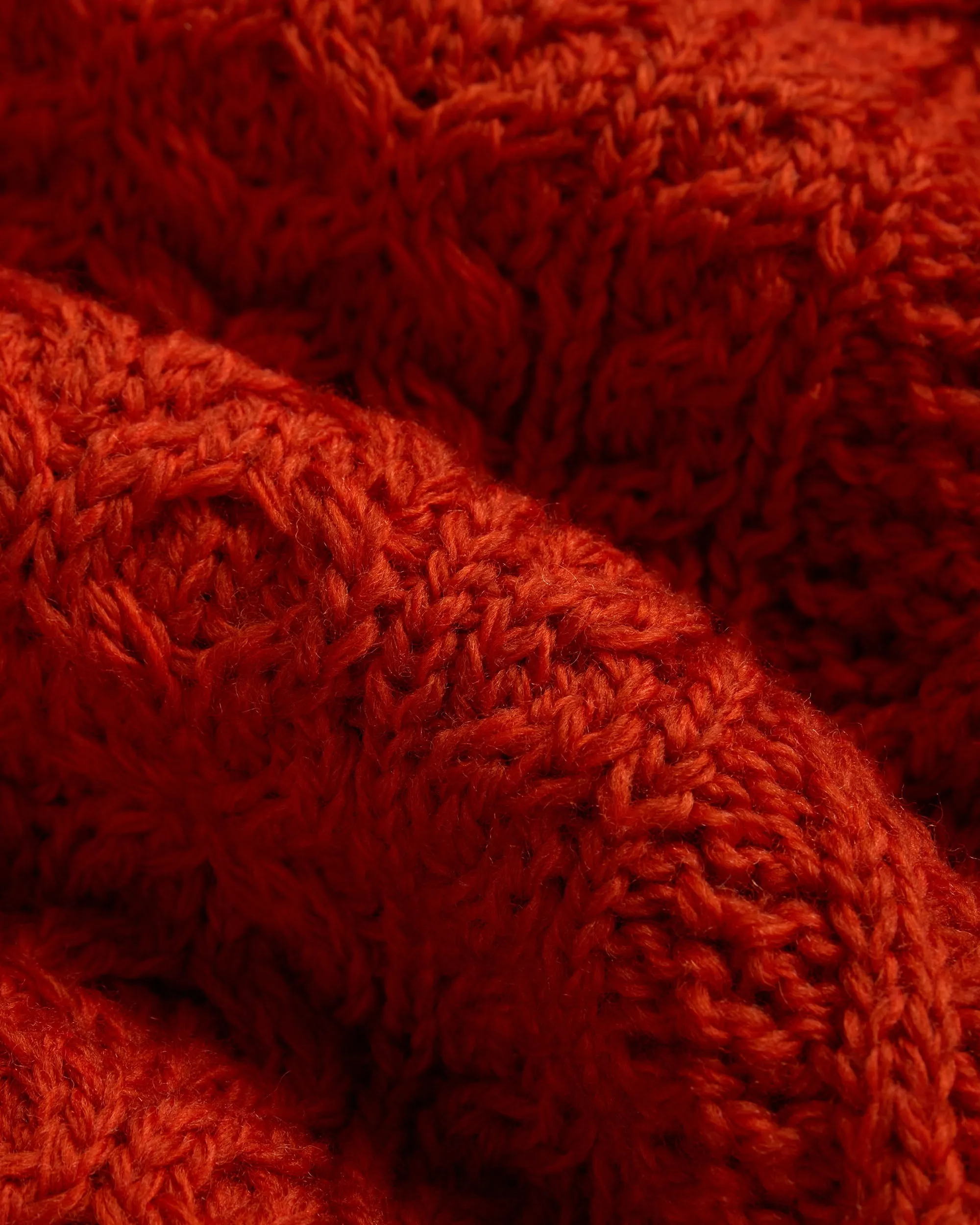 Made-in-Ireland Orange Marl Aran Knit Crewneck Sweater sold by J. Press product image thumbnail 3