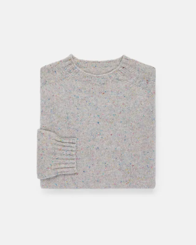 Made-in-Scotland Cotton Candy Donegal Crew Neck Sweater made by Harley-Davidson