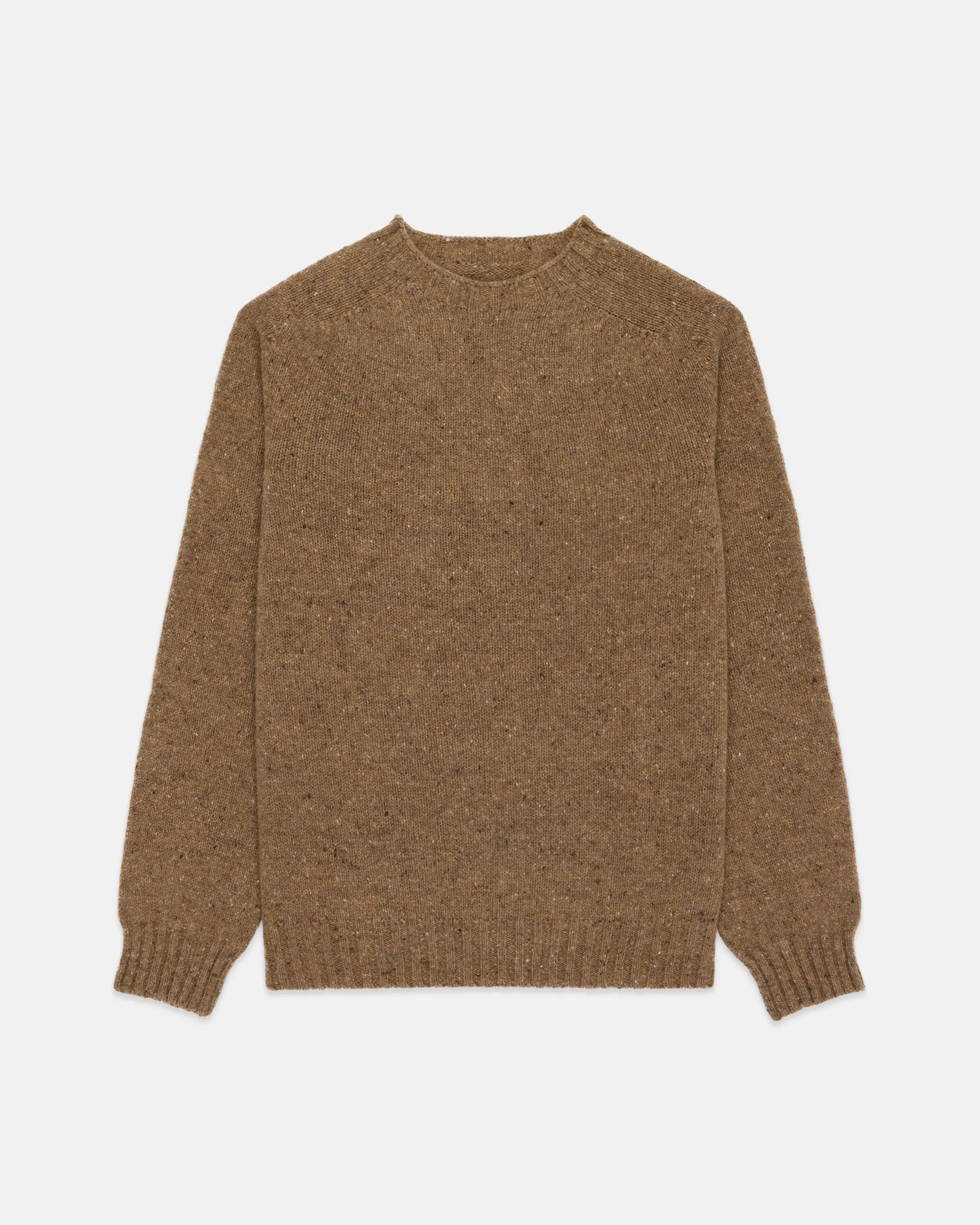 Made-in-Scotland Brown Donegal Crew Neck Sweater sold by J. Press product image thumbnail 2