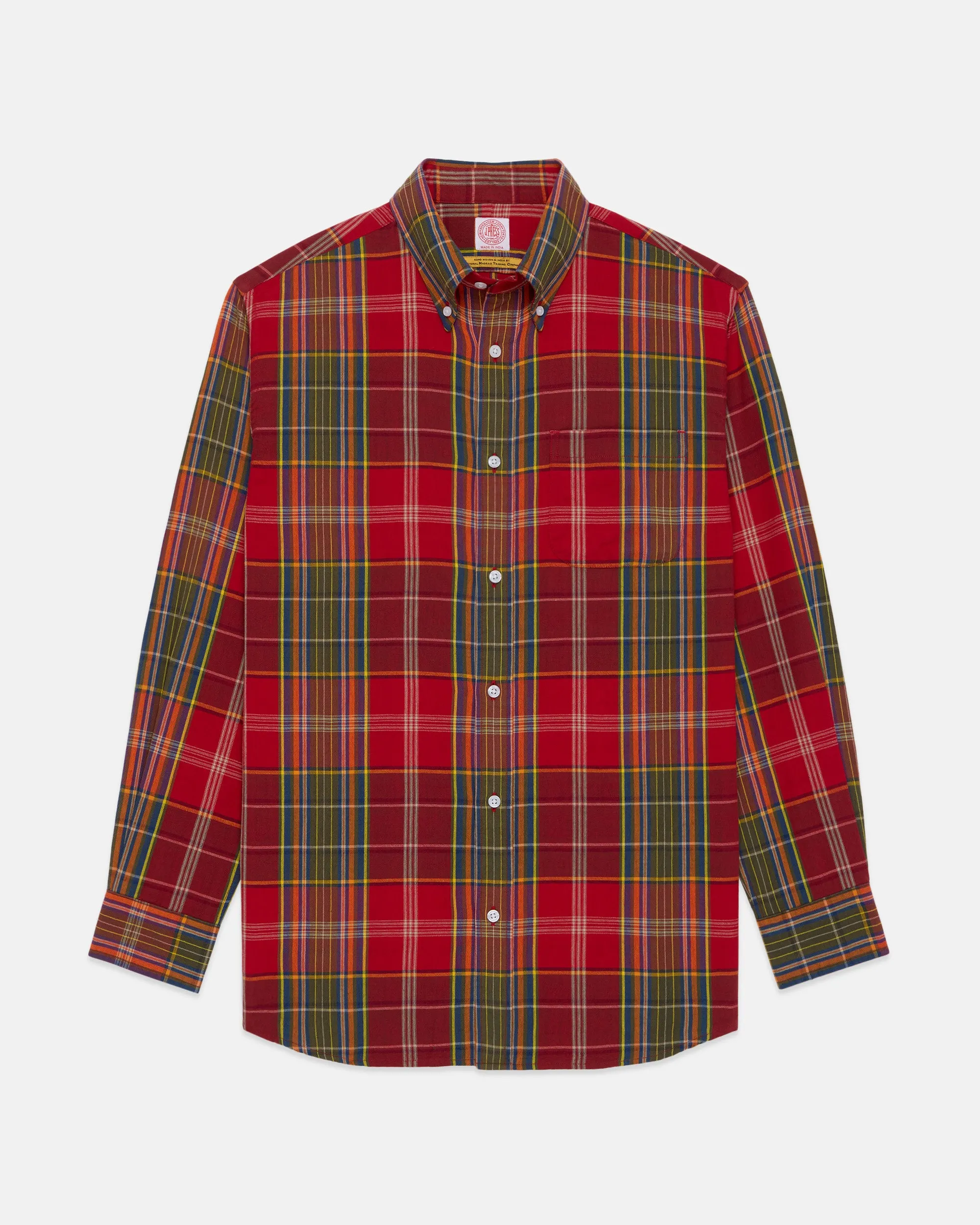 Handloomed Red Plaid Shirt sold by J. Press product image thumbnail 2