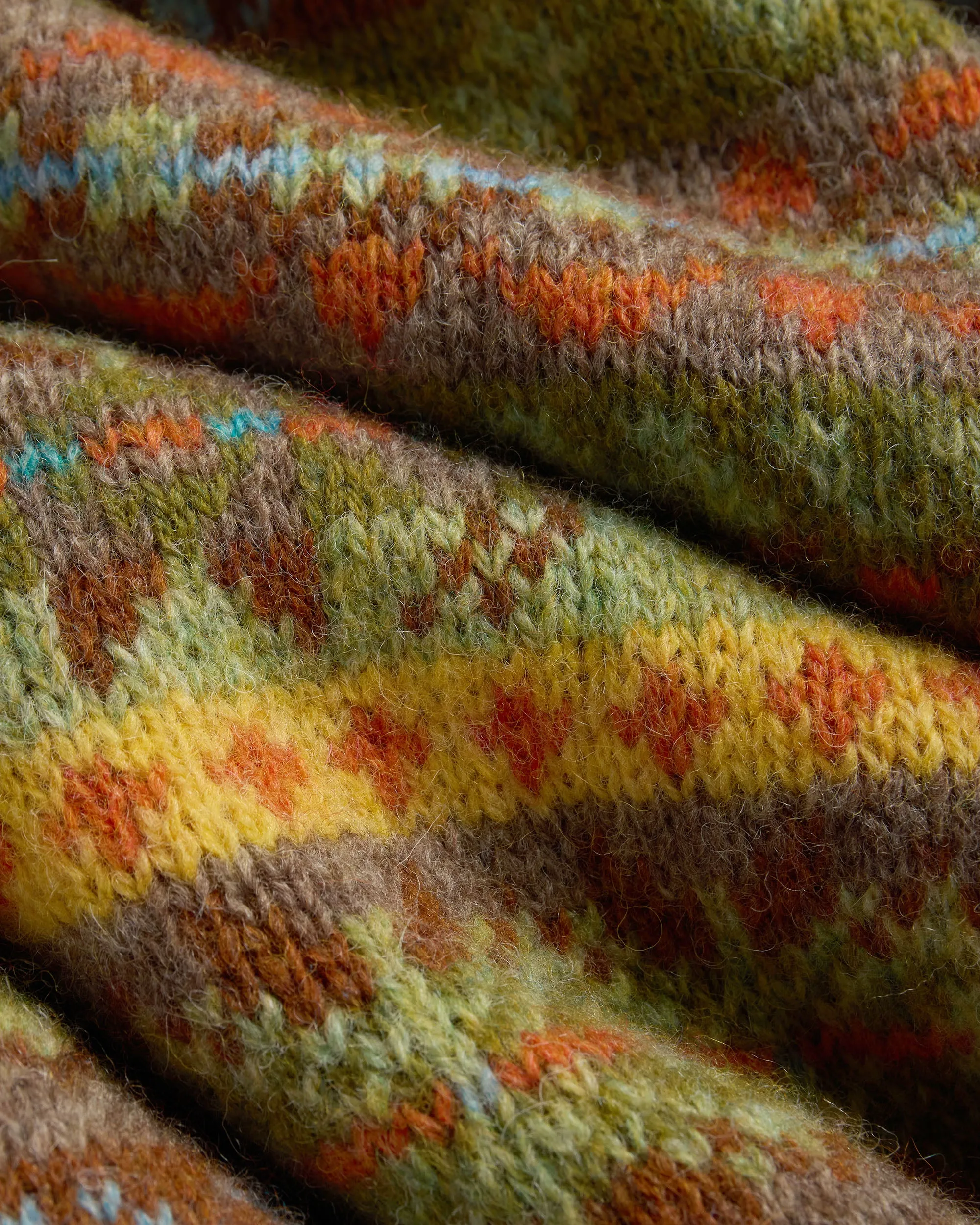 Made-in-Scotland Light Green Fair Isle Crew Neck Sweater sold by J. Press product image thumbnail 3