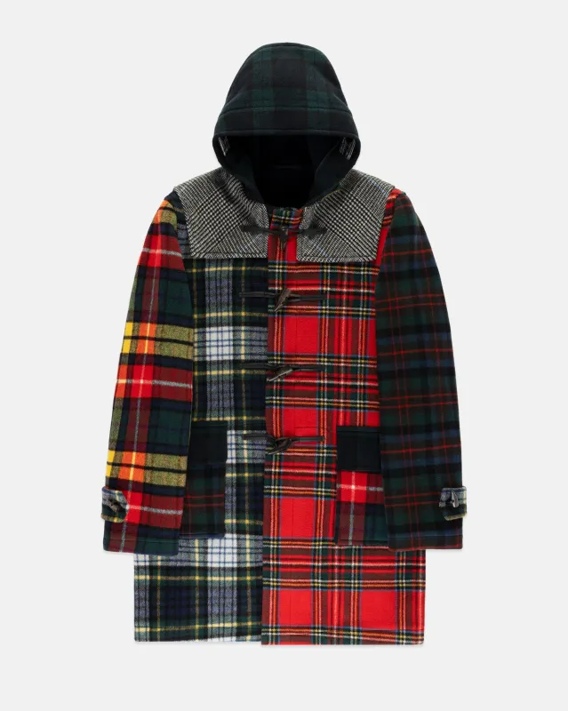 Made-in-England Fun Tartan Classic Morris Duffle Coat made by Gloverall