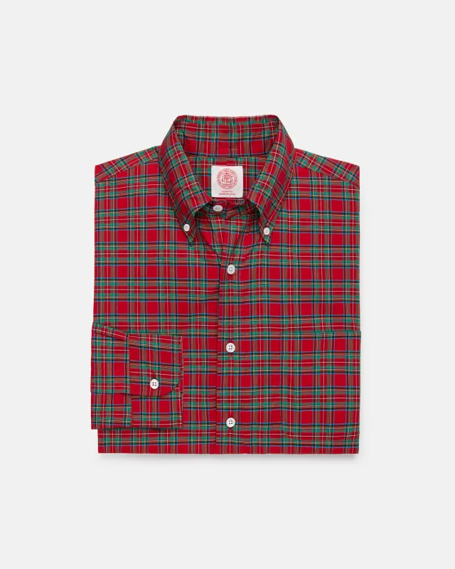 Made-in-USA Royal Stewart Tartan Sport Shirt - Classic Fit made by J. Press