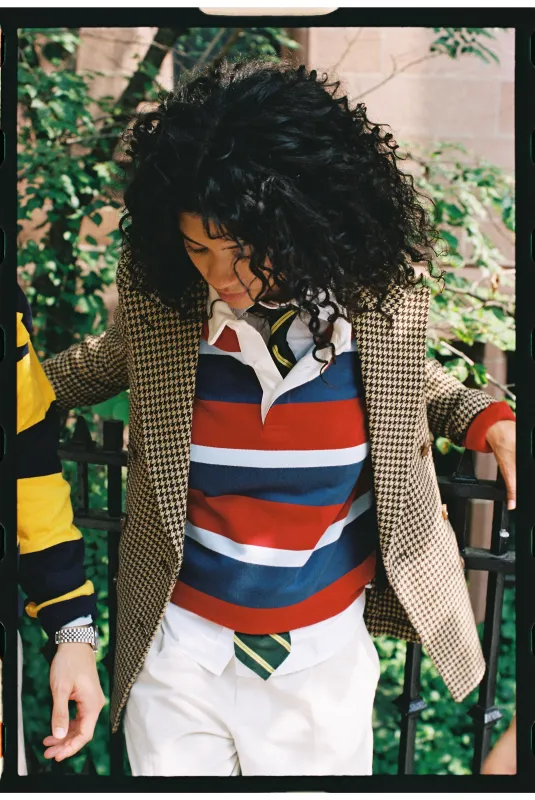 Royal Air Force Stripe Cotton Rugby made by J. Press
